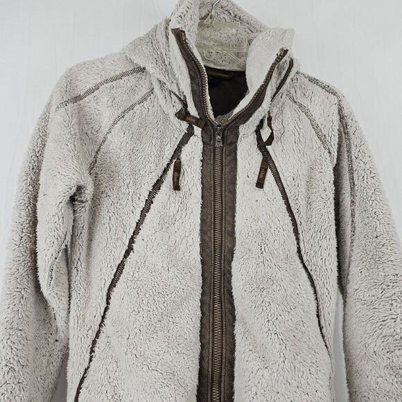 Kuhl Flight Jacket Size Small Oat Stone High Pile Fleece Zip Up Womens - Picture 6 of 13